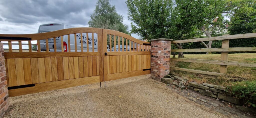 Hand made solid wood gates, Cheshire.