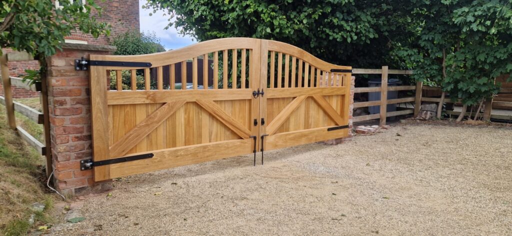 Hand made solid wood gates, Cheshire.